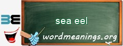 WordMeaning blackboard for sea eel
